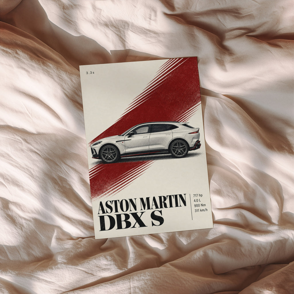 Vintage Aston Martin DBX S Print, Car Poster, Wall Art