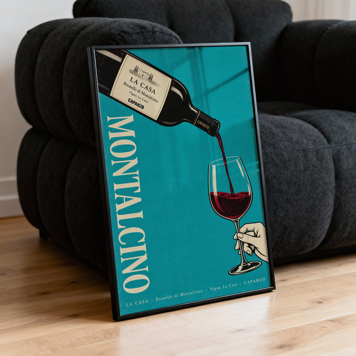 Vintage Brunello di Montalcino Wine Print Poster