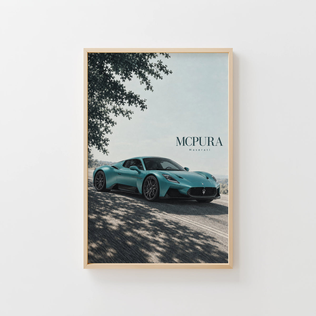 Vintage Maserati MC20 Supercar Print, Car Wall Art