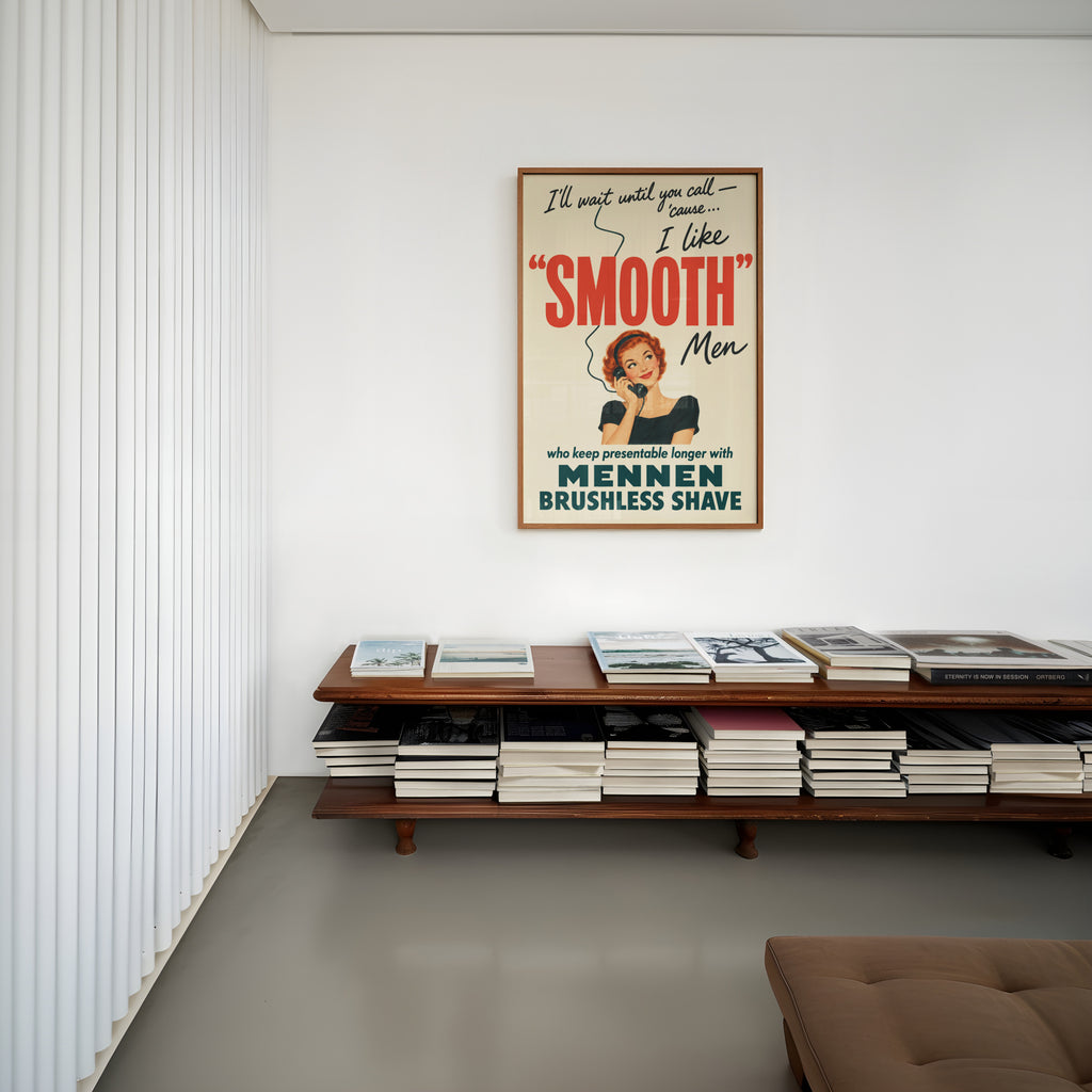 Vintage Shaving Advert Poster, Retro Wall Art, Print