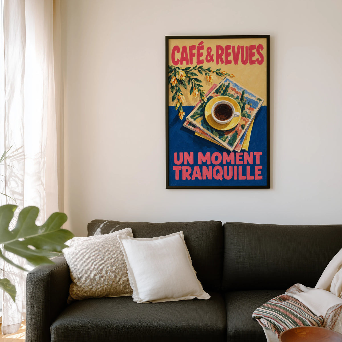 Vintage Coffee Print, Cafe Poster, French Wall Art