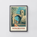 Vintage Winchester Poster, Hampshire Wall Art, England Print