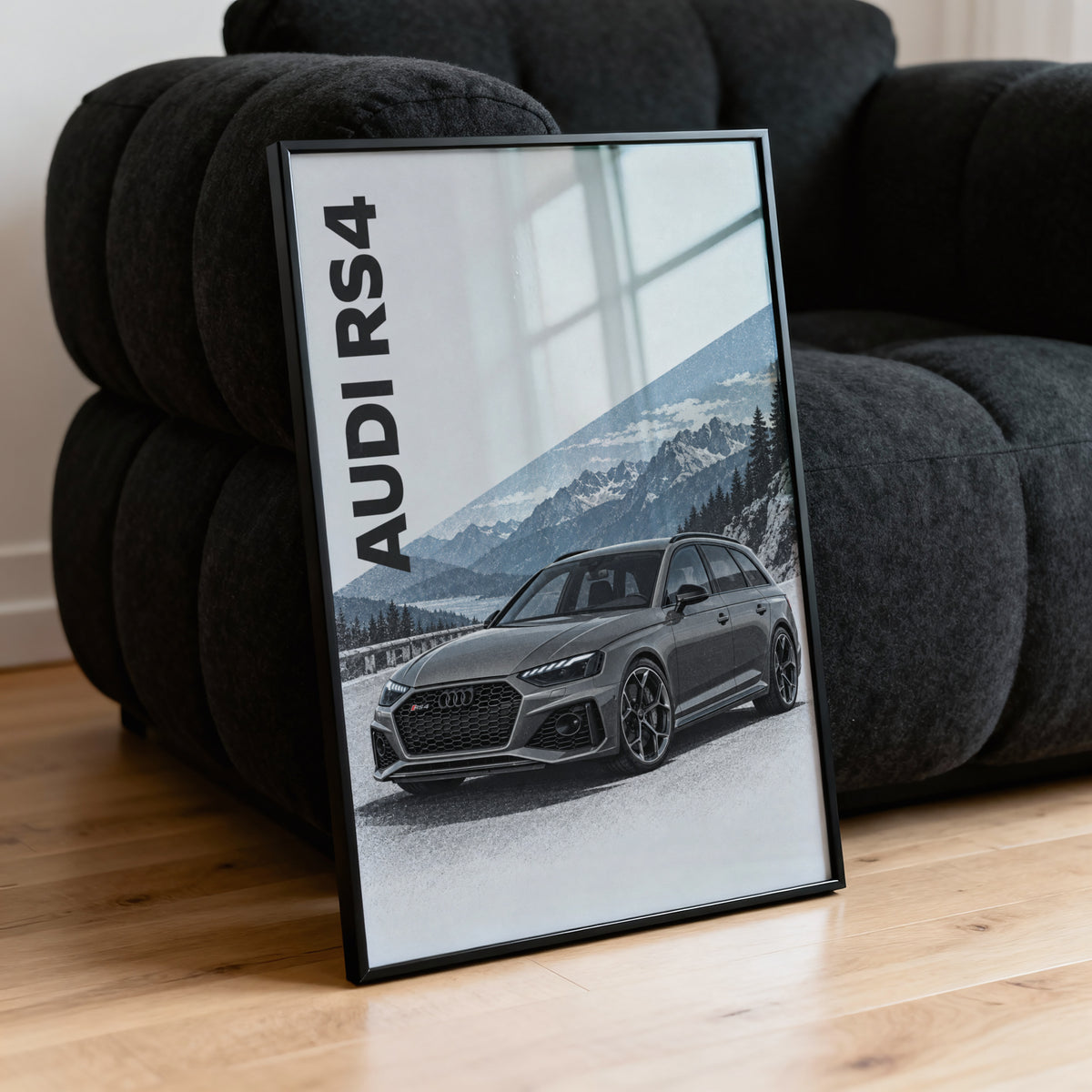Vintage Audi RS4 Avant Print, Car Wall Art