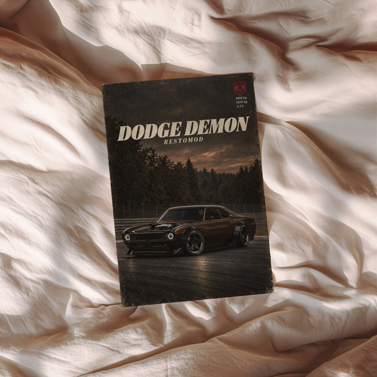 Vintage Dodge Demon Restomod Car Print