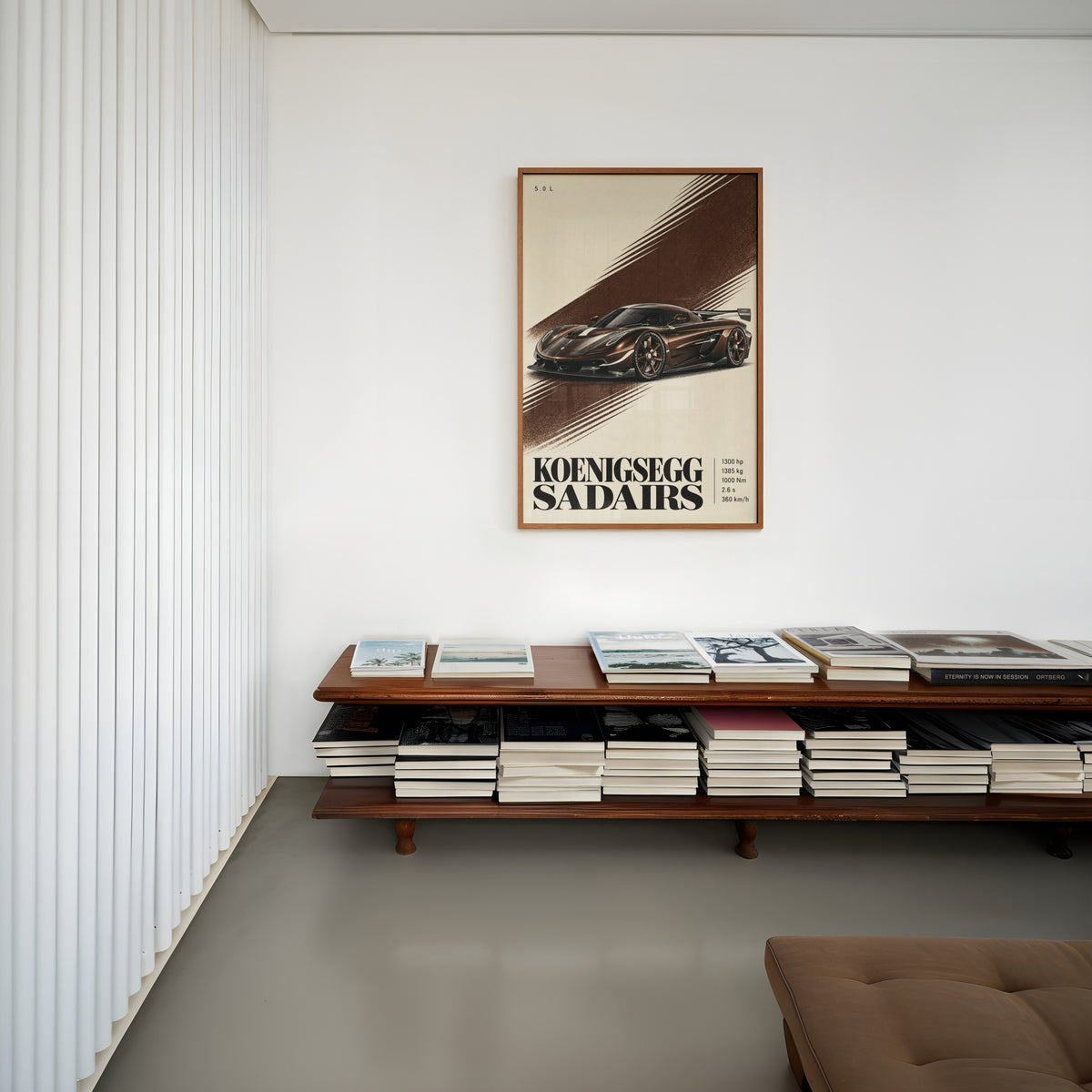 Vintage Koenigsegg Sadairs Print, Hypercar Wall Art