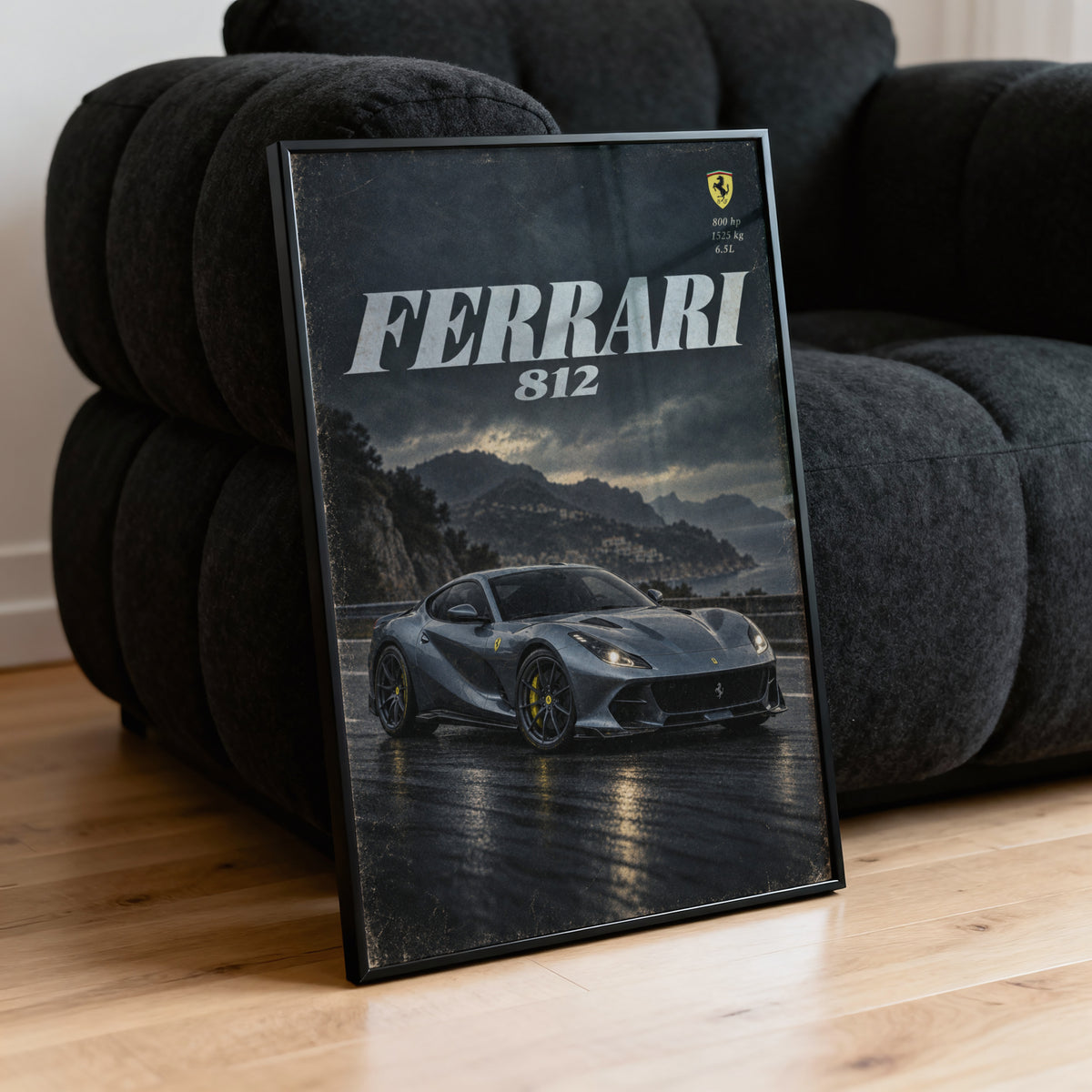 Vintage Ferrari 812 Print, Supercar Wall Art