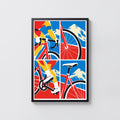 Vintage Cycling Poster, Road Bike Wall Art, Bicycle Print