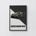 Vintage Maserati MC20 Print, Supercar Wall Art