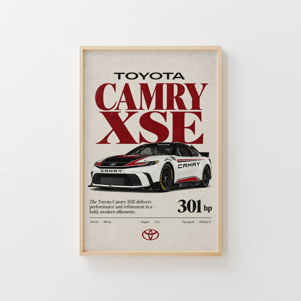 Vintage Toyota Camry XSE Print, Car Wall Art