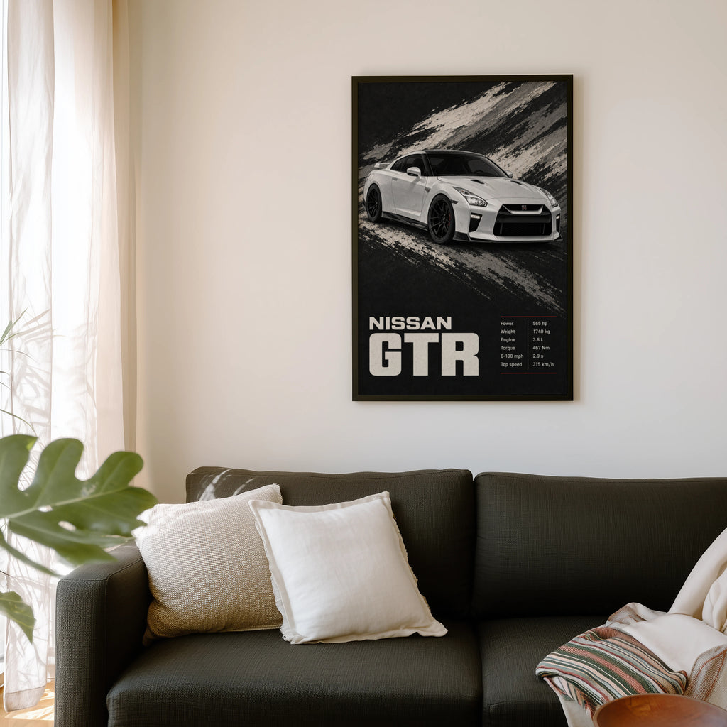 Vintage Nissan GTR Print, Car Wall Art