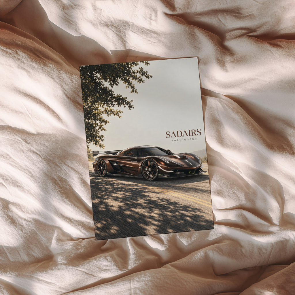 Vintage Koenigsegg Print, Hypercar Wall Art