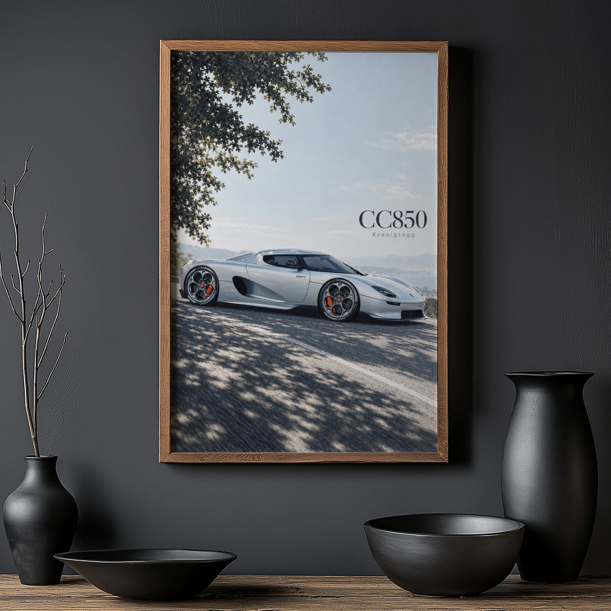 Vintage Koenigsegg CC850 Print, Supercar Wall Art