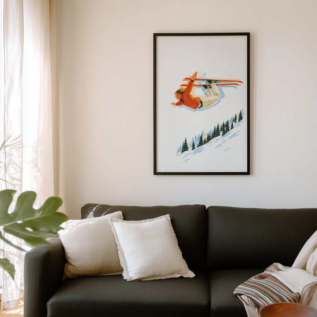 TEST frame picker - Vintage Ski Jump Print