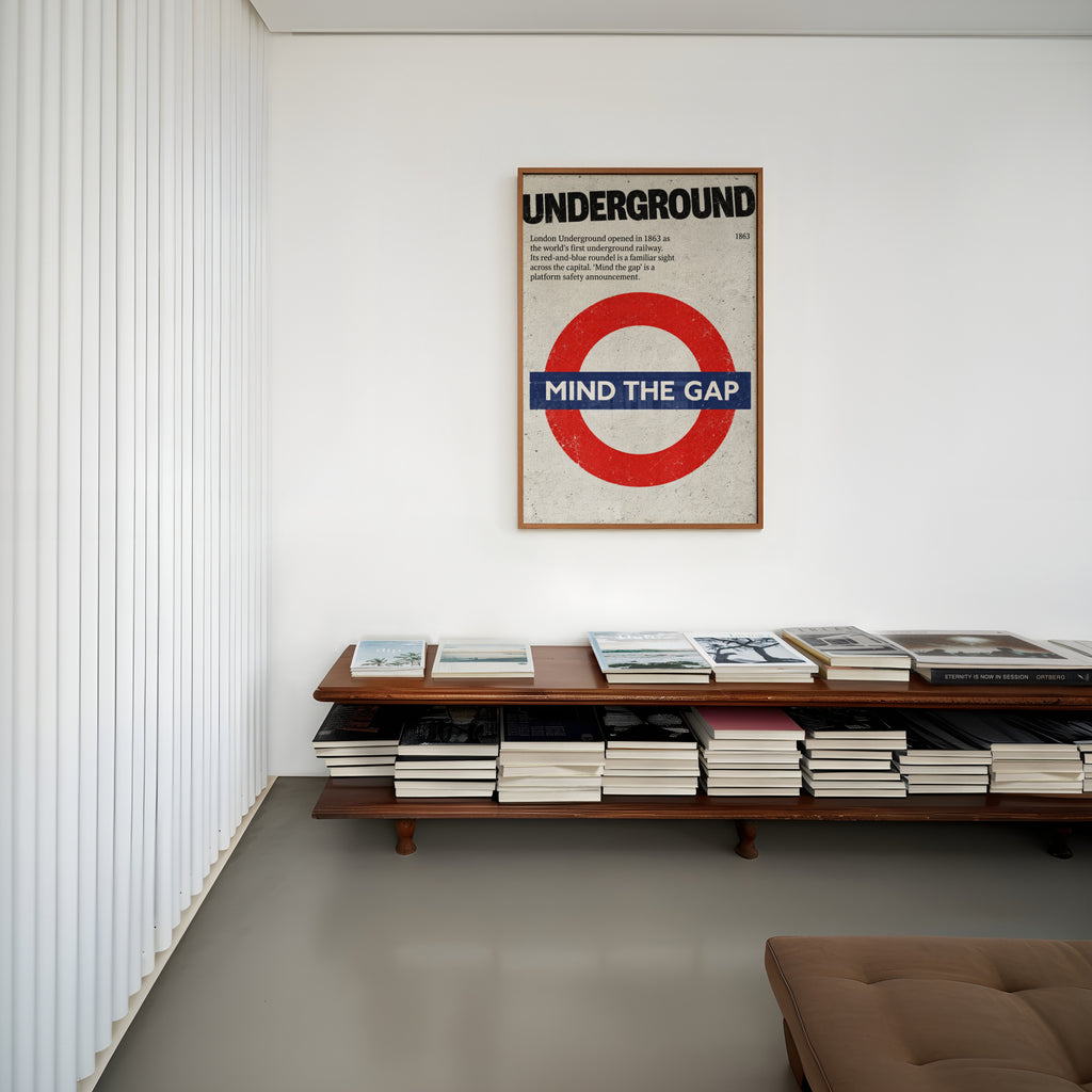 Vintage London Underground Poster, Mind the Gap Print