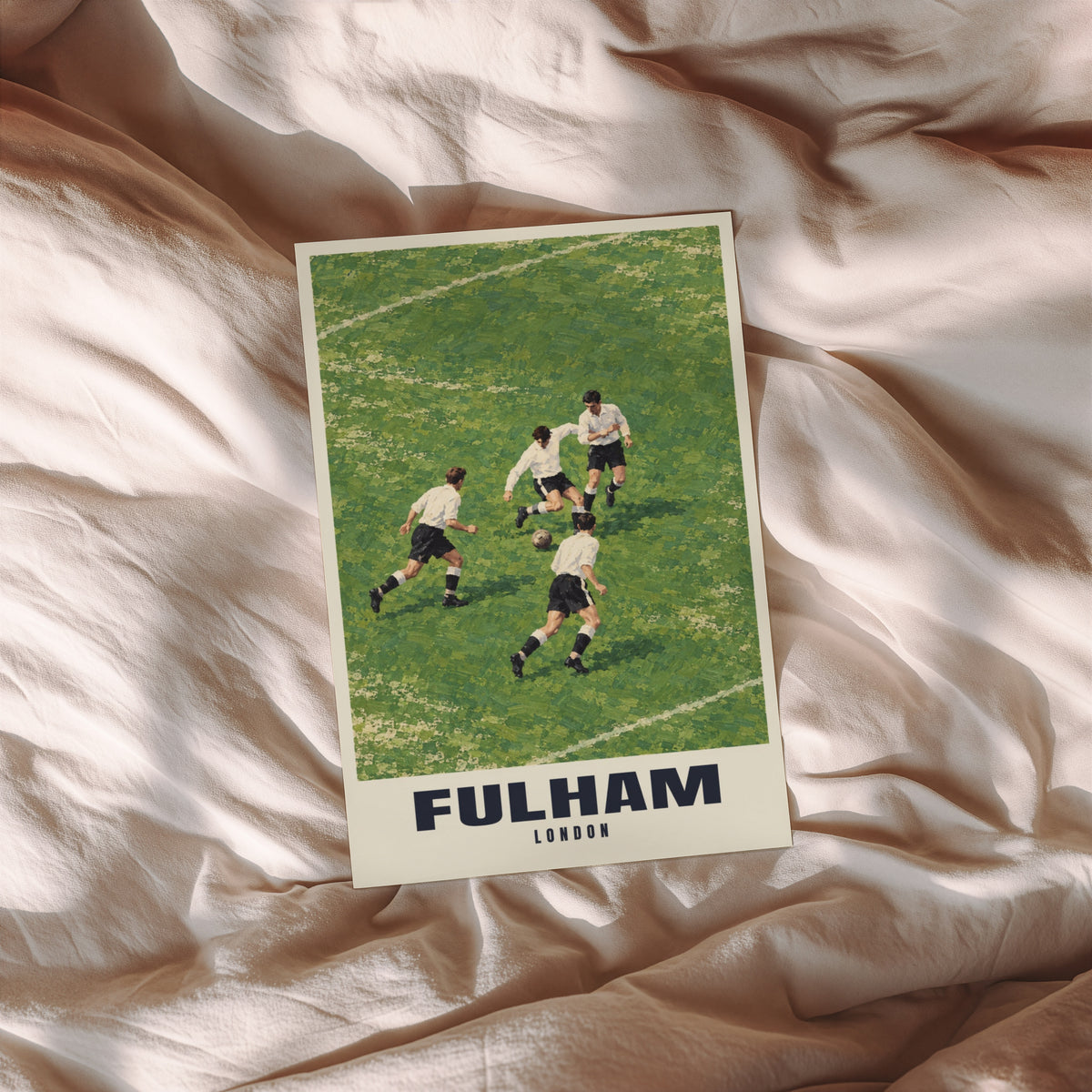 Vintage Fulham London Football Poster, Wall Art, Print