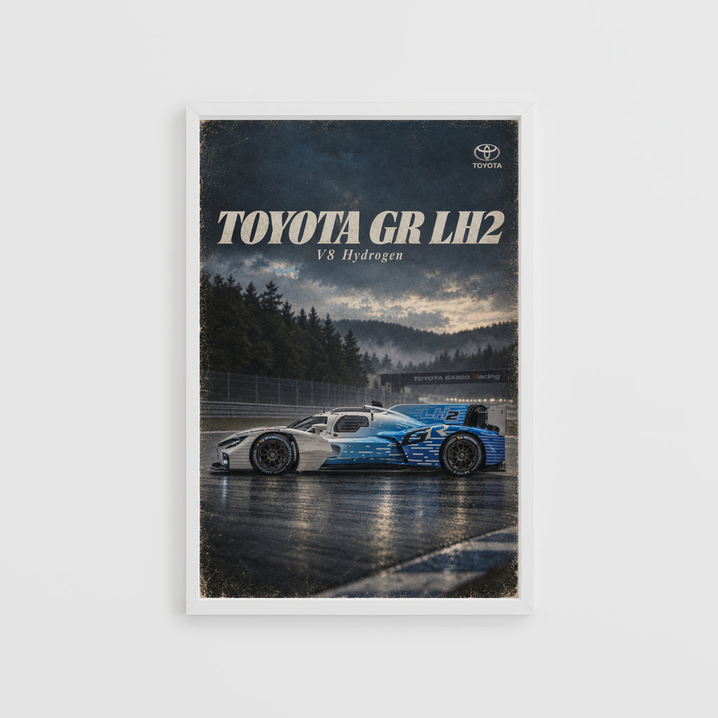 Vintage Toyota GR LH2 Print, Racing Car Wall Art