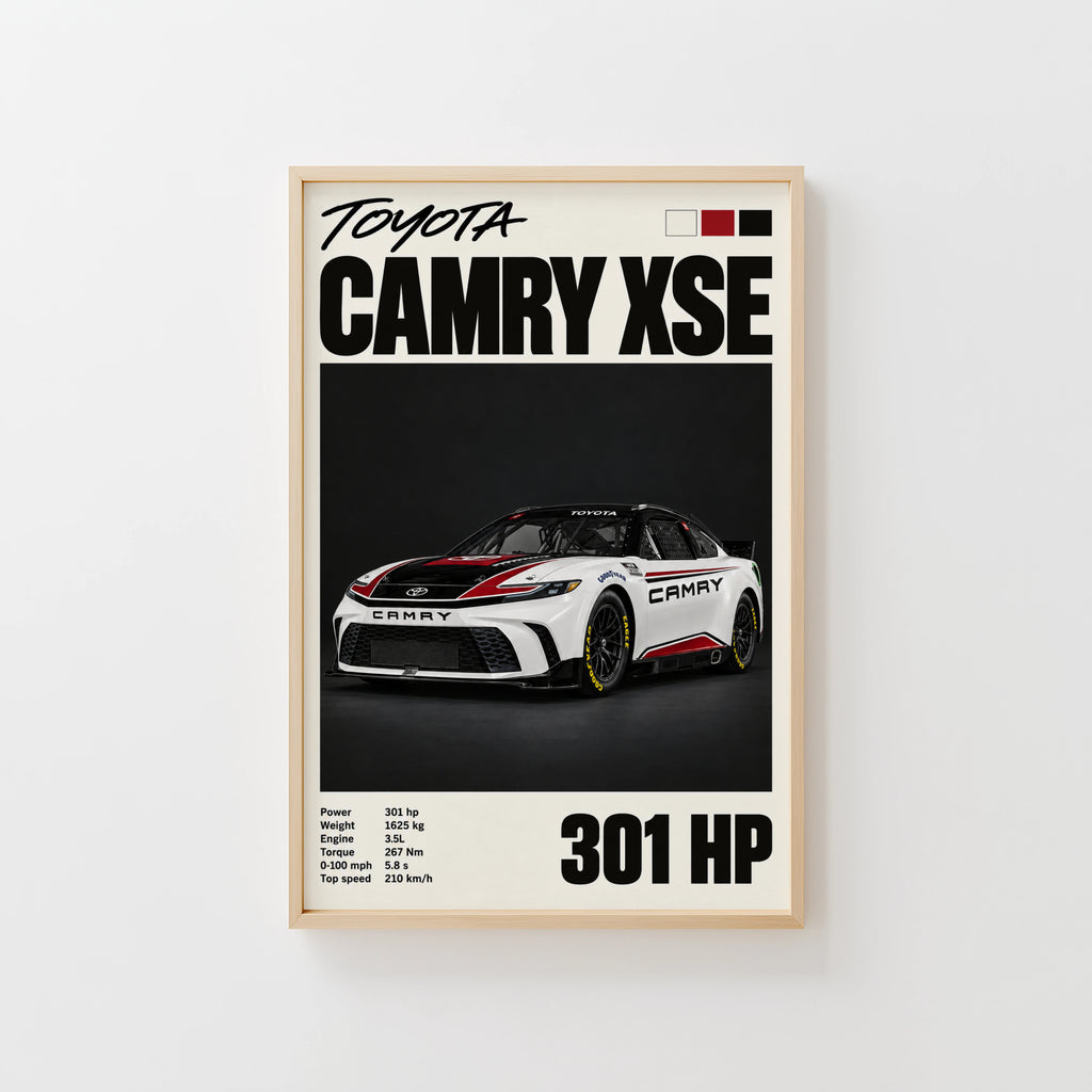 Vintage Toyota Camry Print, Racing Car Wall Art