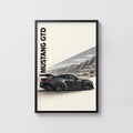 Vintage Mustang GTD Car Print, Garage Wall Art
