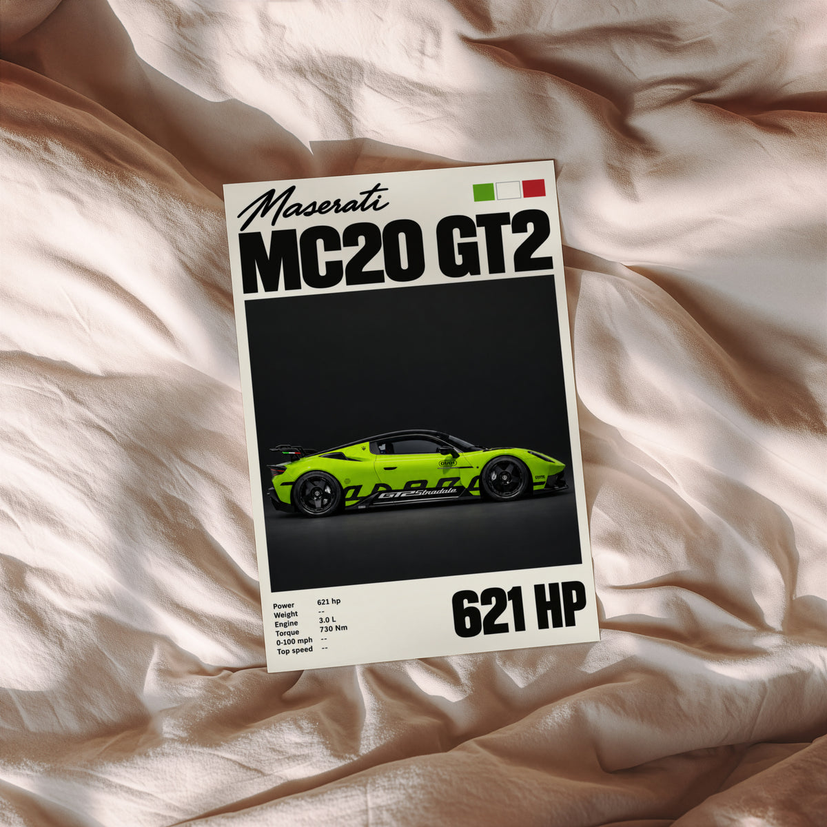 Vintage Maserati MC20 GT2 Print, Car Wall Art