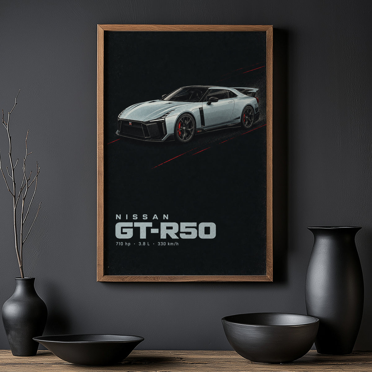 Vintage Nissan GT-R50 Print, Car Wall Art