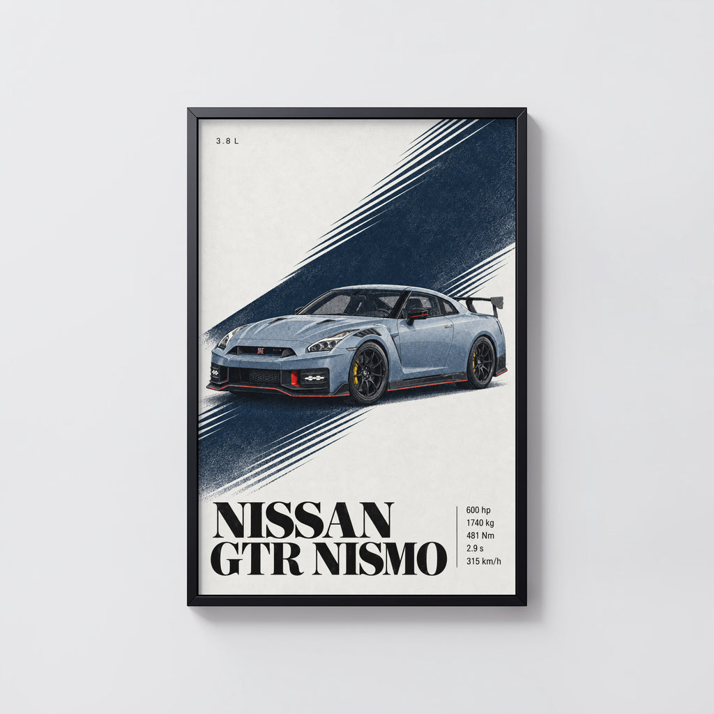 Vintage Nissan GTR Nismo Print, Car Wall Art