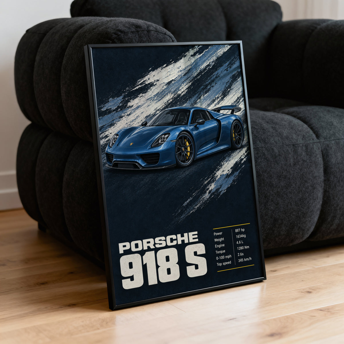 Vintage Porsche 918 S Print, Car Poster, Wall Art