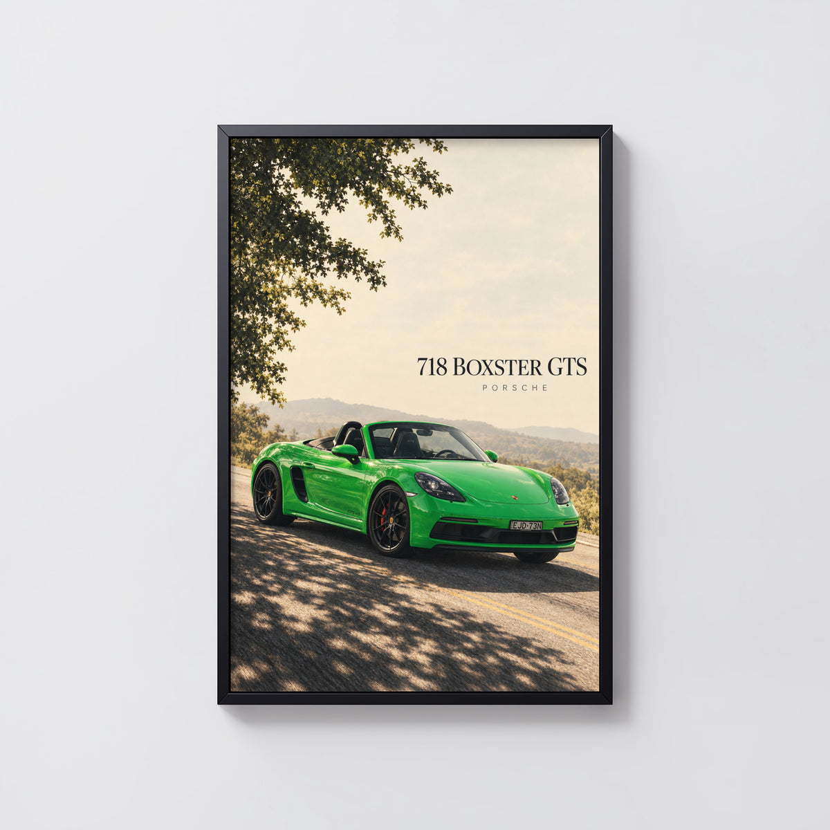 Vintage Porsche 718 Boxster GTS Print, Car Wall Art