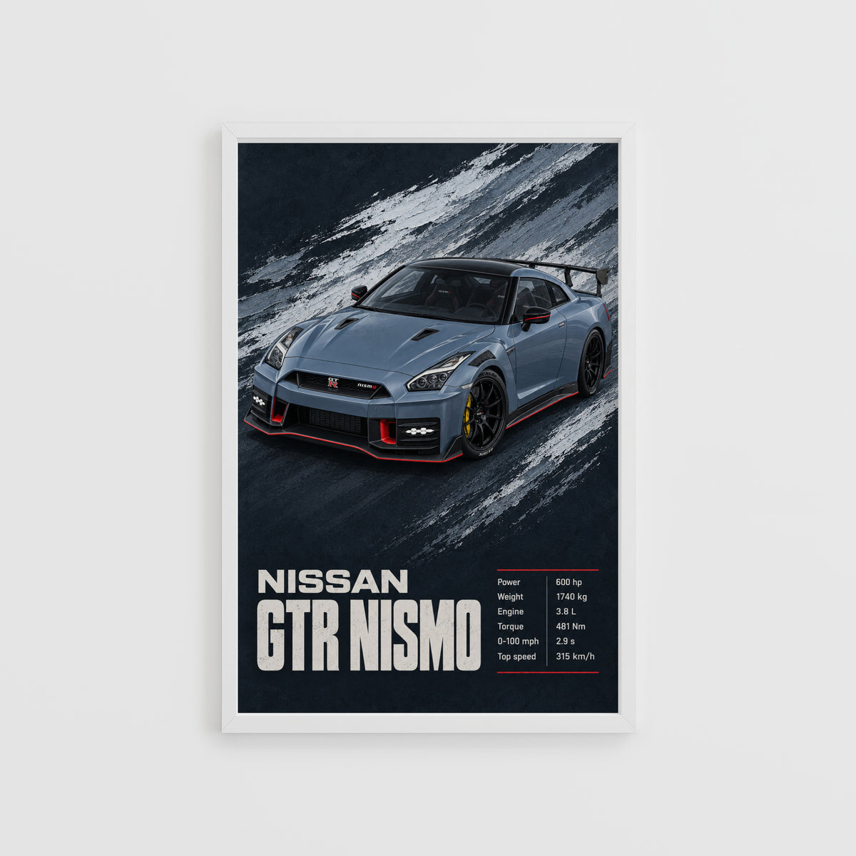 Vintage Nissan GTR NISMO Print, Car Wall Art