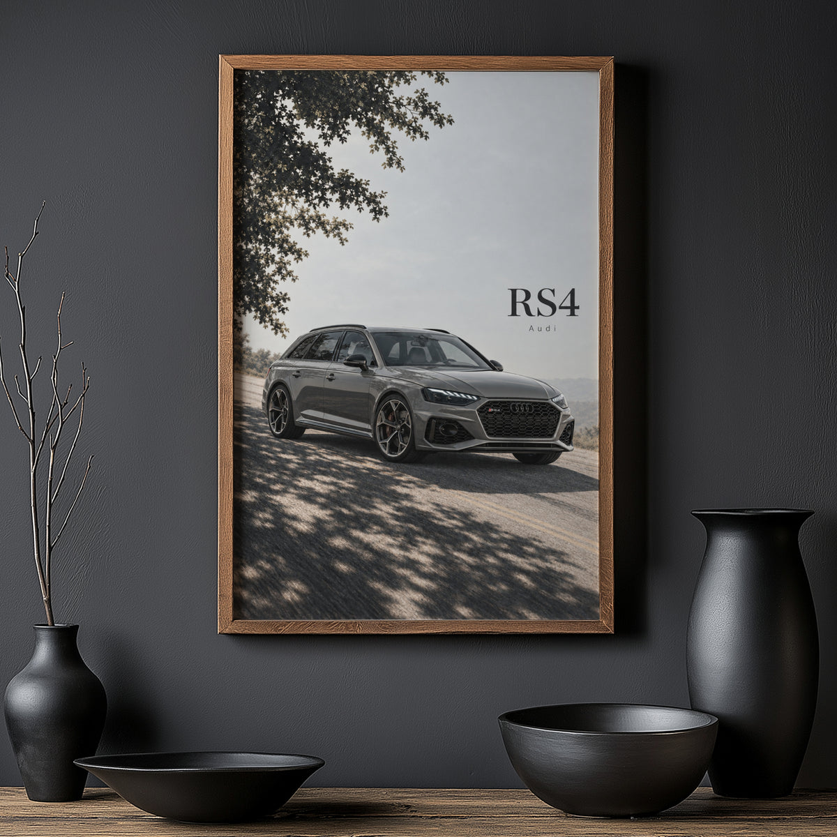 Vintage Audi RS4 Avant Print, Car Wall Art