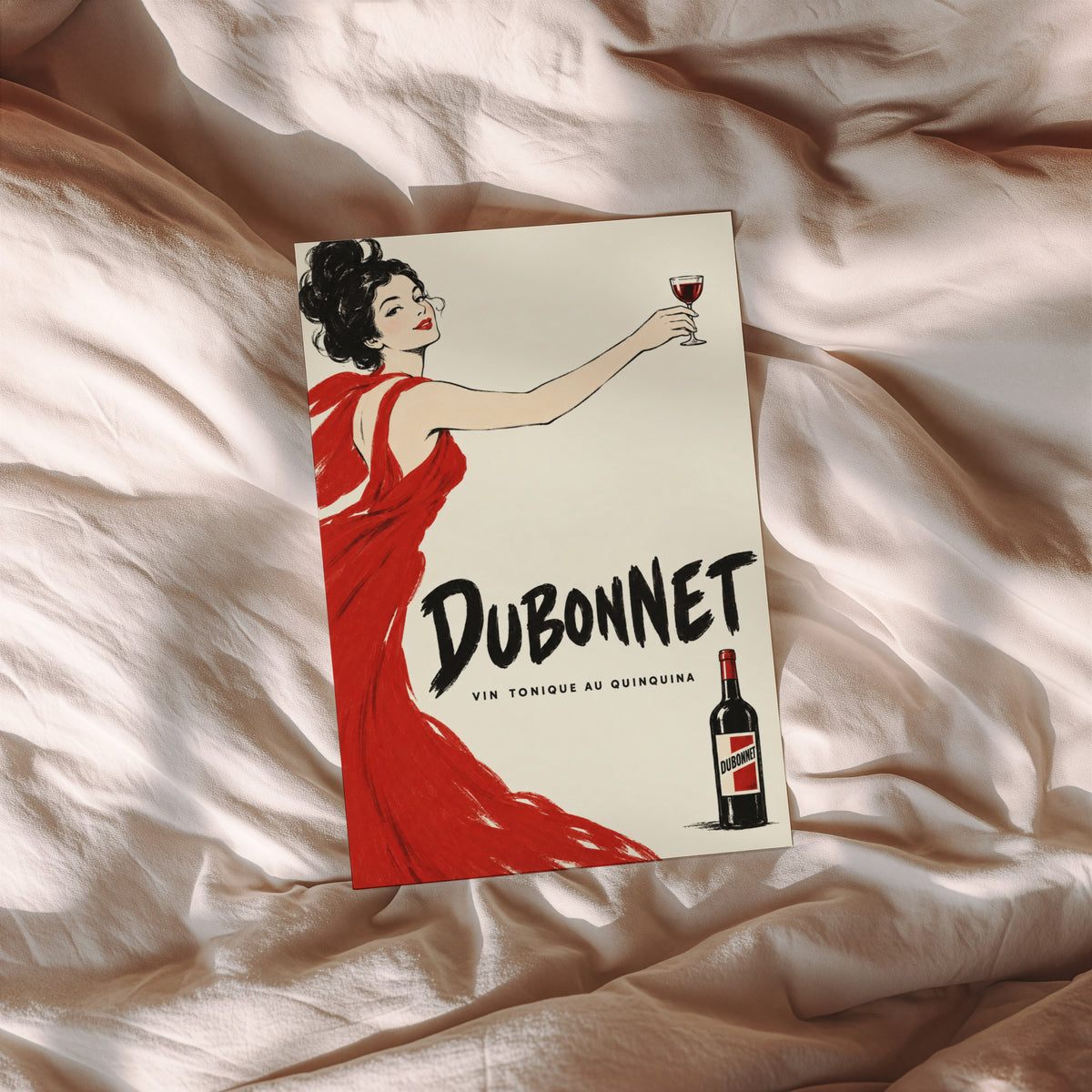 Vintage Dubonnet Print Poster, French Wine Wall Art
