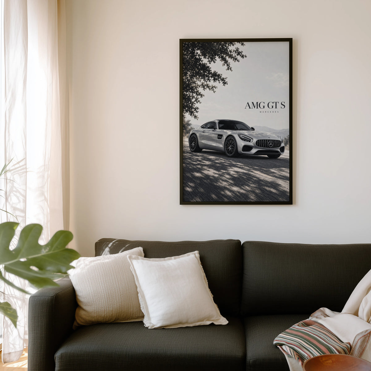Vintage Mercedes AMG GT S Car Print Wall Art