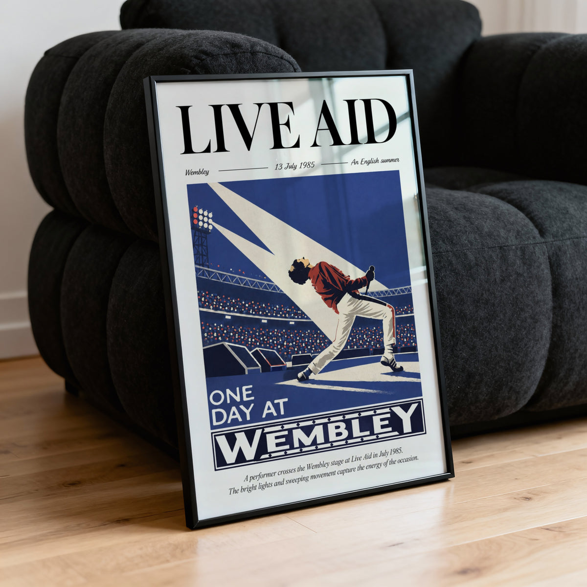 Vintage Wembley Poster, Live Aid 1985 Print, Wall Art