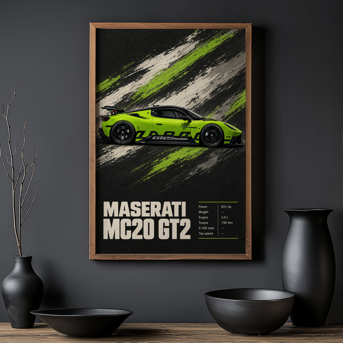 Vintage Maserati MC20 GT2 Print, Car Wall Art