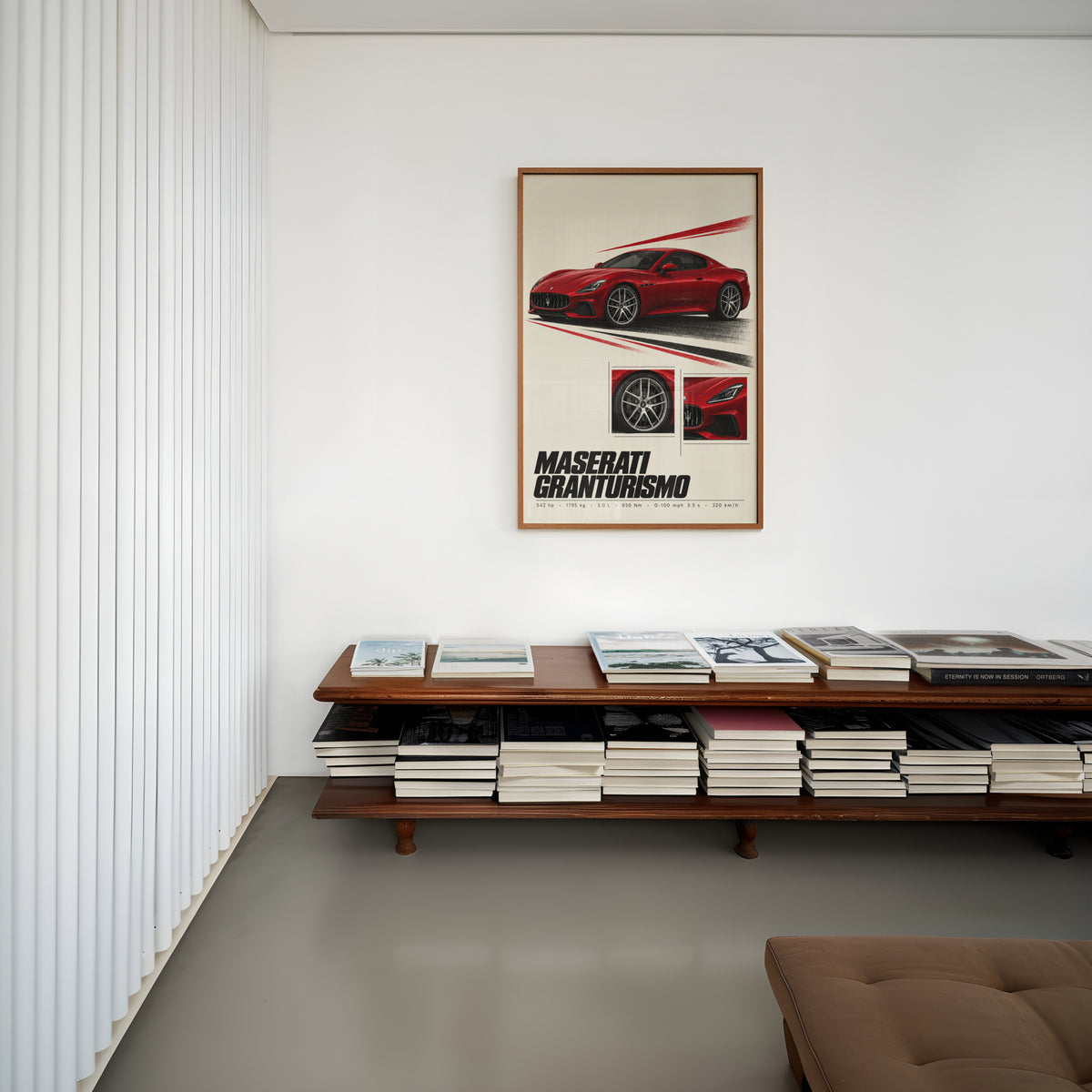 Vintage Maserati GranTurismo Print, Car Wall Art