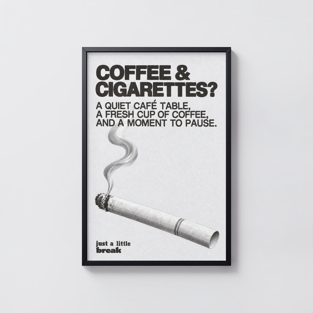 Vintage Coffee Print and Poster, Cafe Kitchen Wall Art