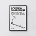 Vintage Coffee Print and Poster, Cafe Kitchen Wall Art