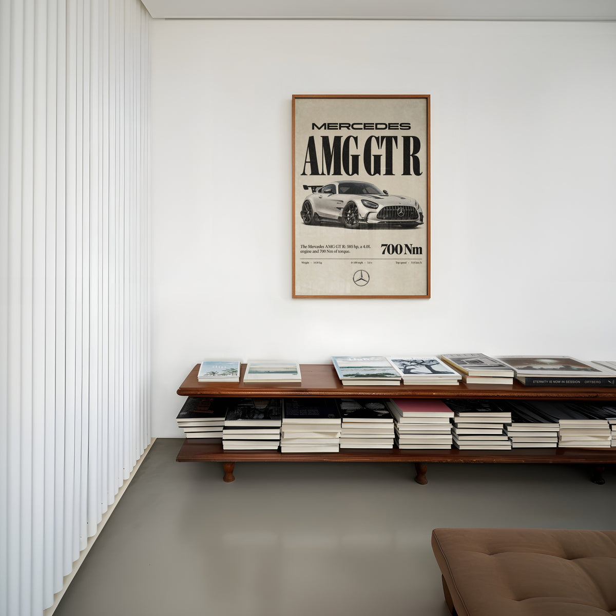 Vintage Mercedes AMG GT R Print, Car Poster, Wall Art