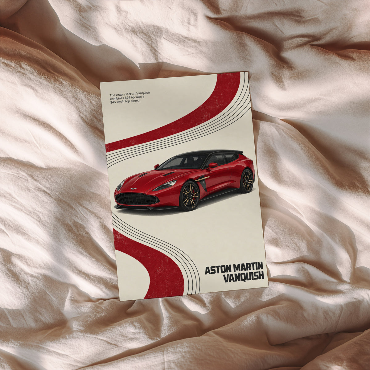 Vintage Aston Martin Vanquish Print, Car Wall Art