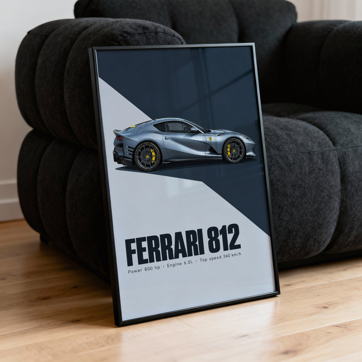 Vintage Ferrari 812 Print, Supercar Wall Art