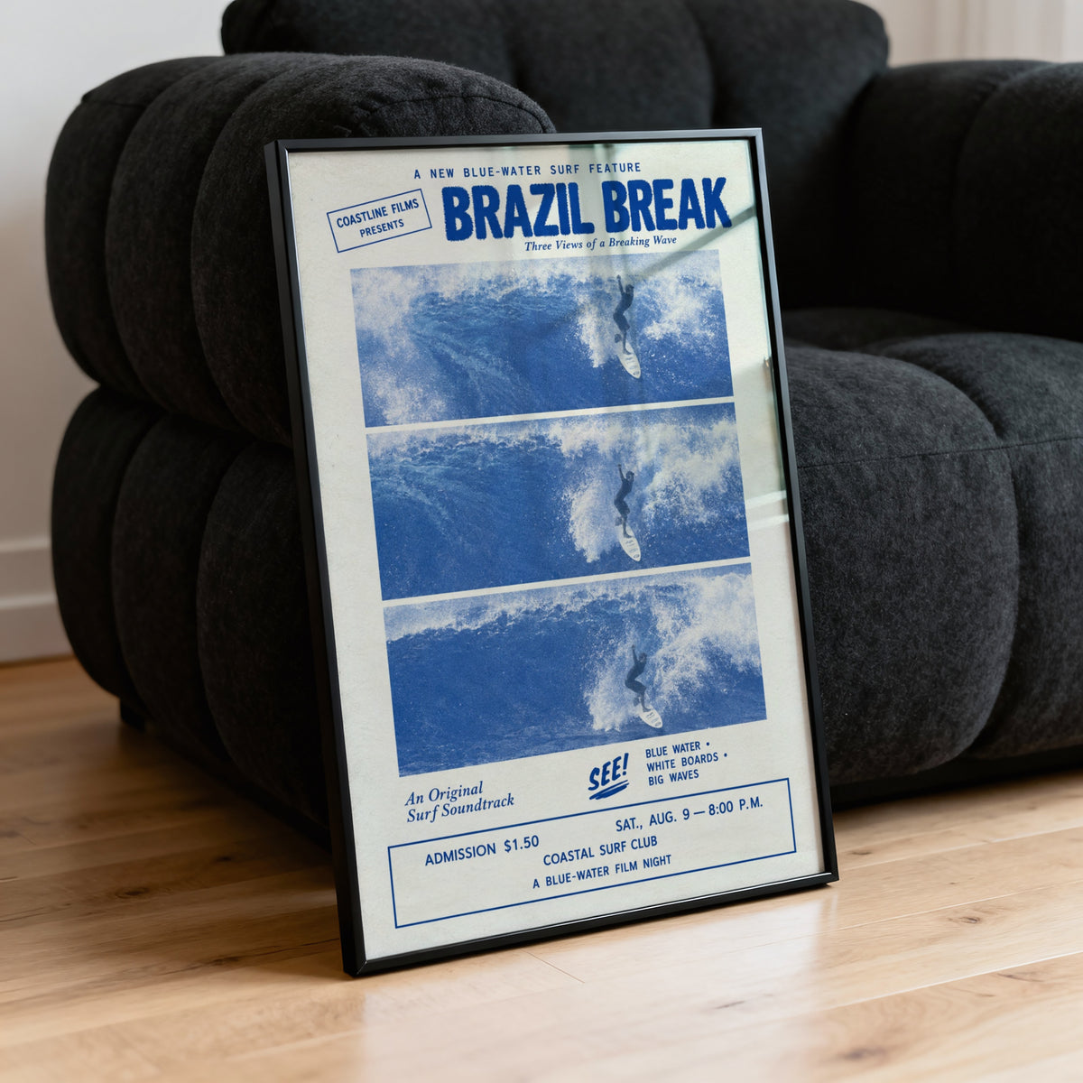 Vintage Brazil Break Surf Film Print and Poster