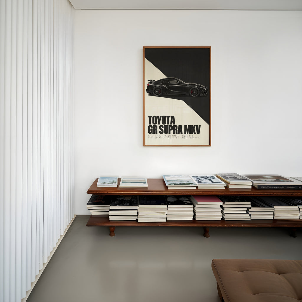 Vintage Toyota Supra Print, Car Wall Art