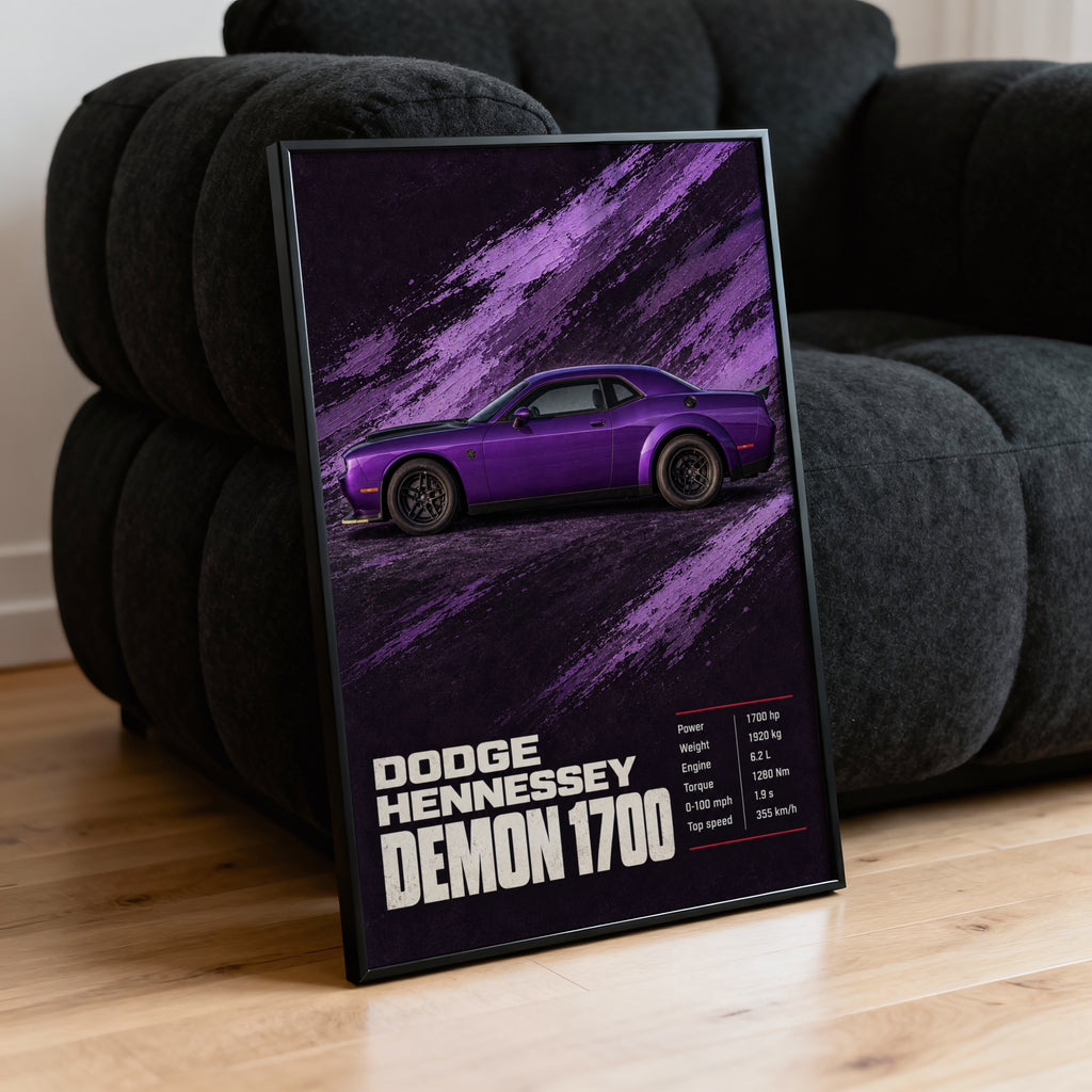 Vintage Dodge Demon Print, Muscle Car
