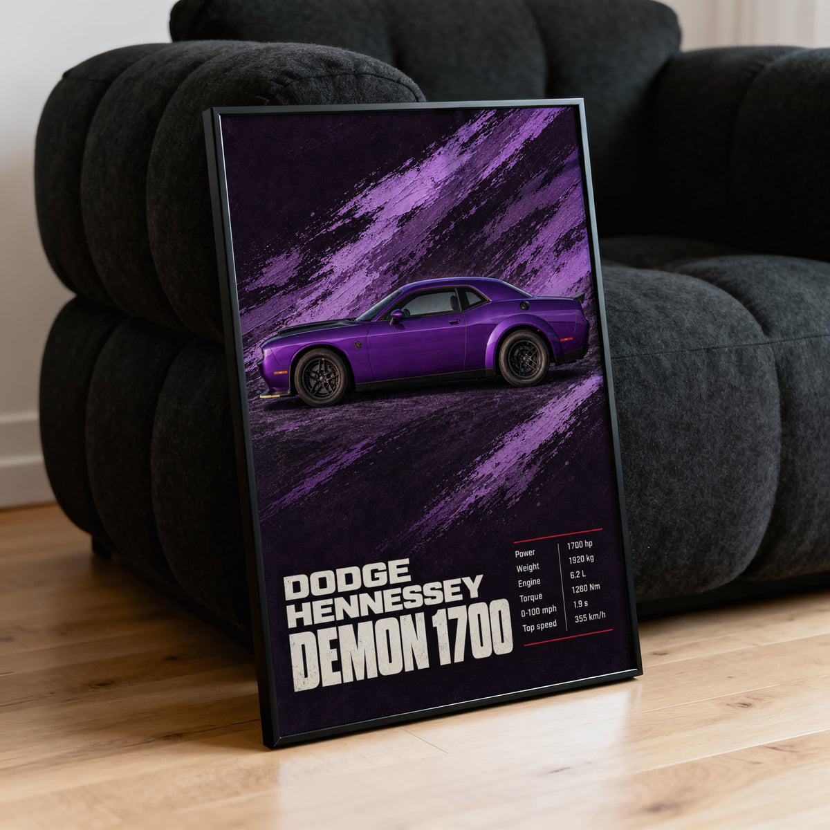 Vintage Dodge Demon Print, Muscle Car