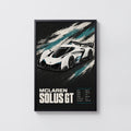 Vintage McLaren Solus GT Print, Car Wall Art
