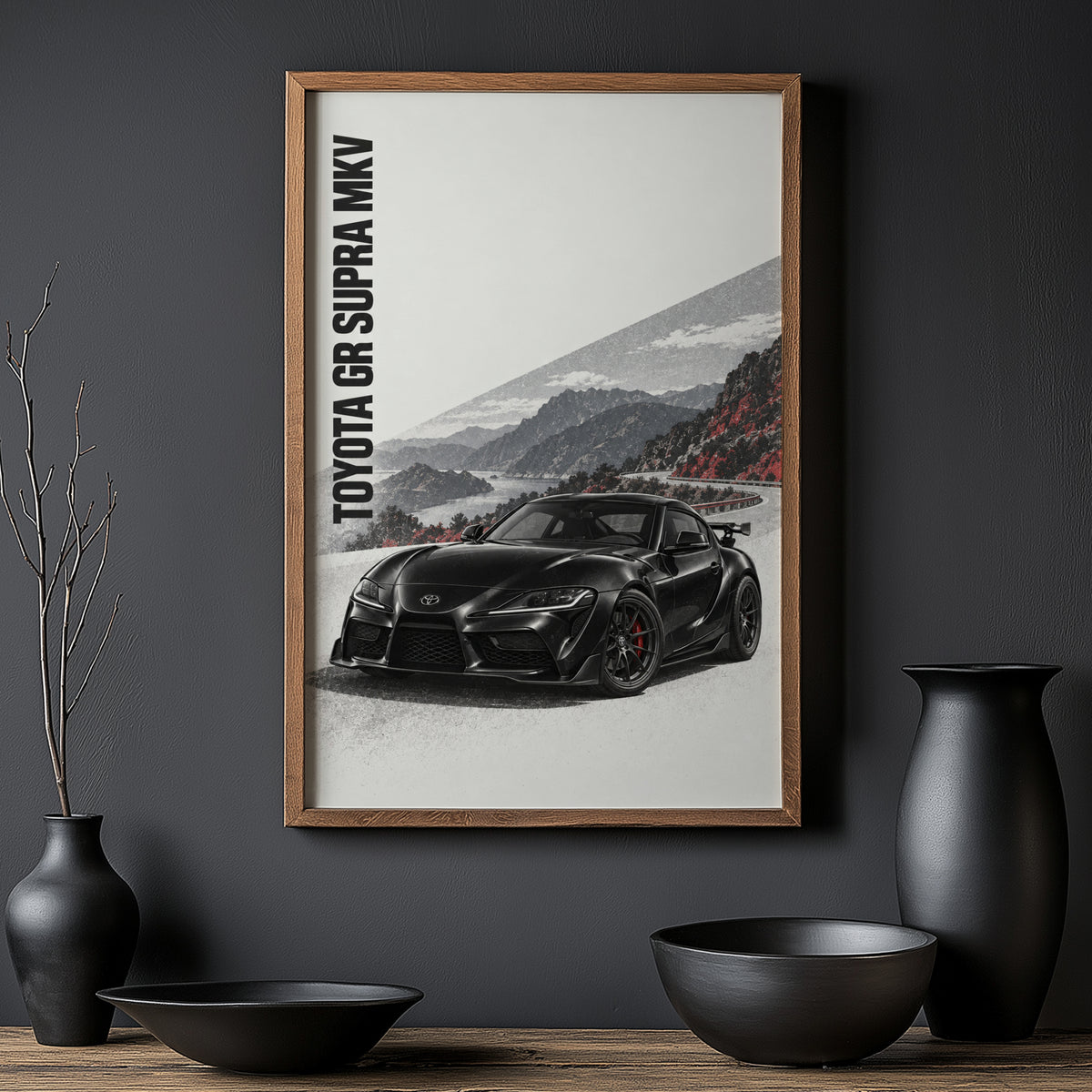 Vintage Toyota Supra Print, Car Wall Art