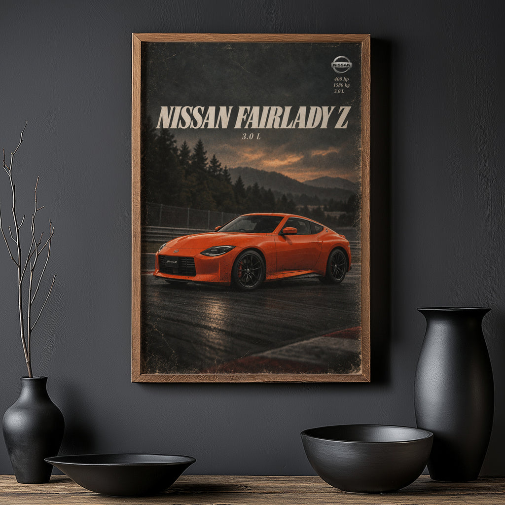 Vintage Nissan Fairlady Z Print, Car Wall Art