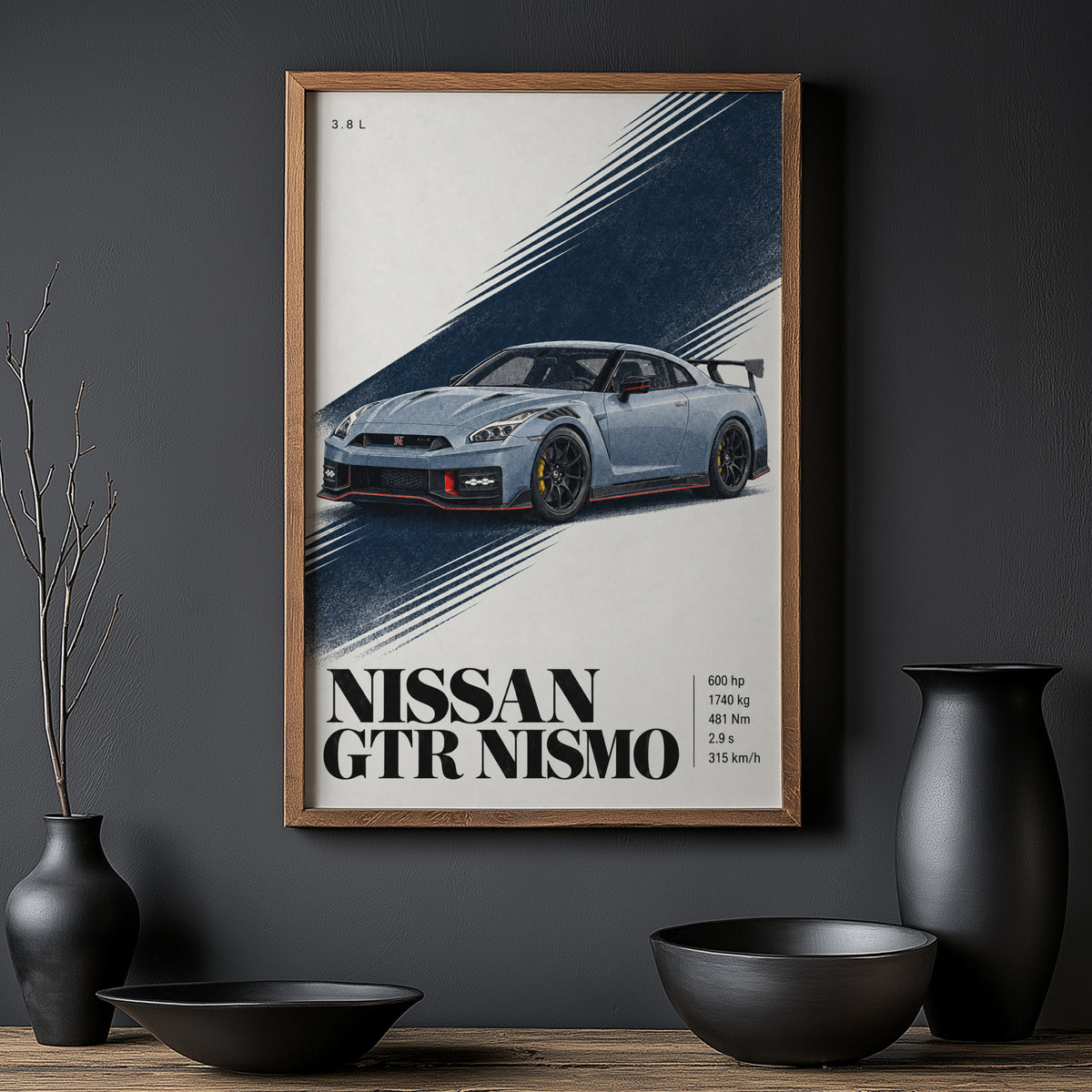 Vintage Nissan GTR Nismo Print, Car Wall Art