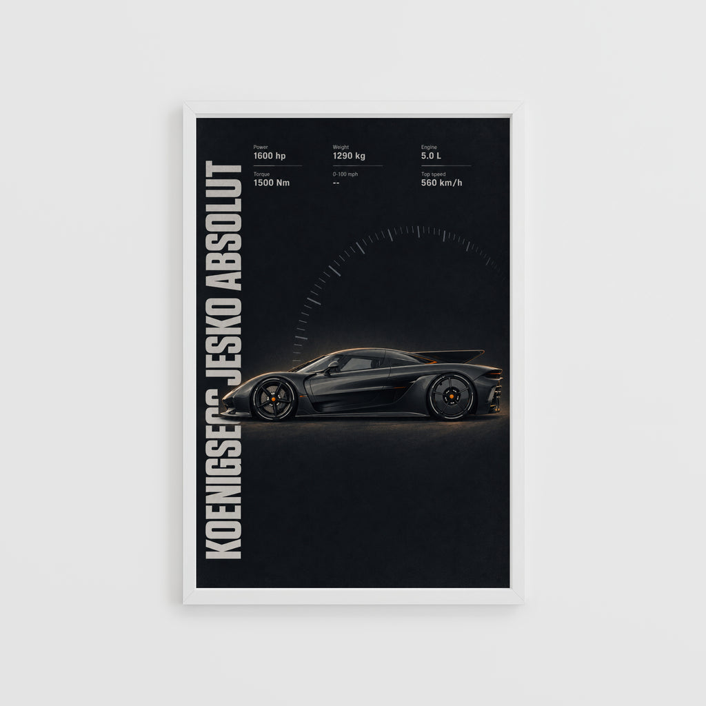 Vintage Koenigsegg Jesko Absolut Car Print