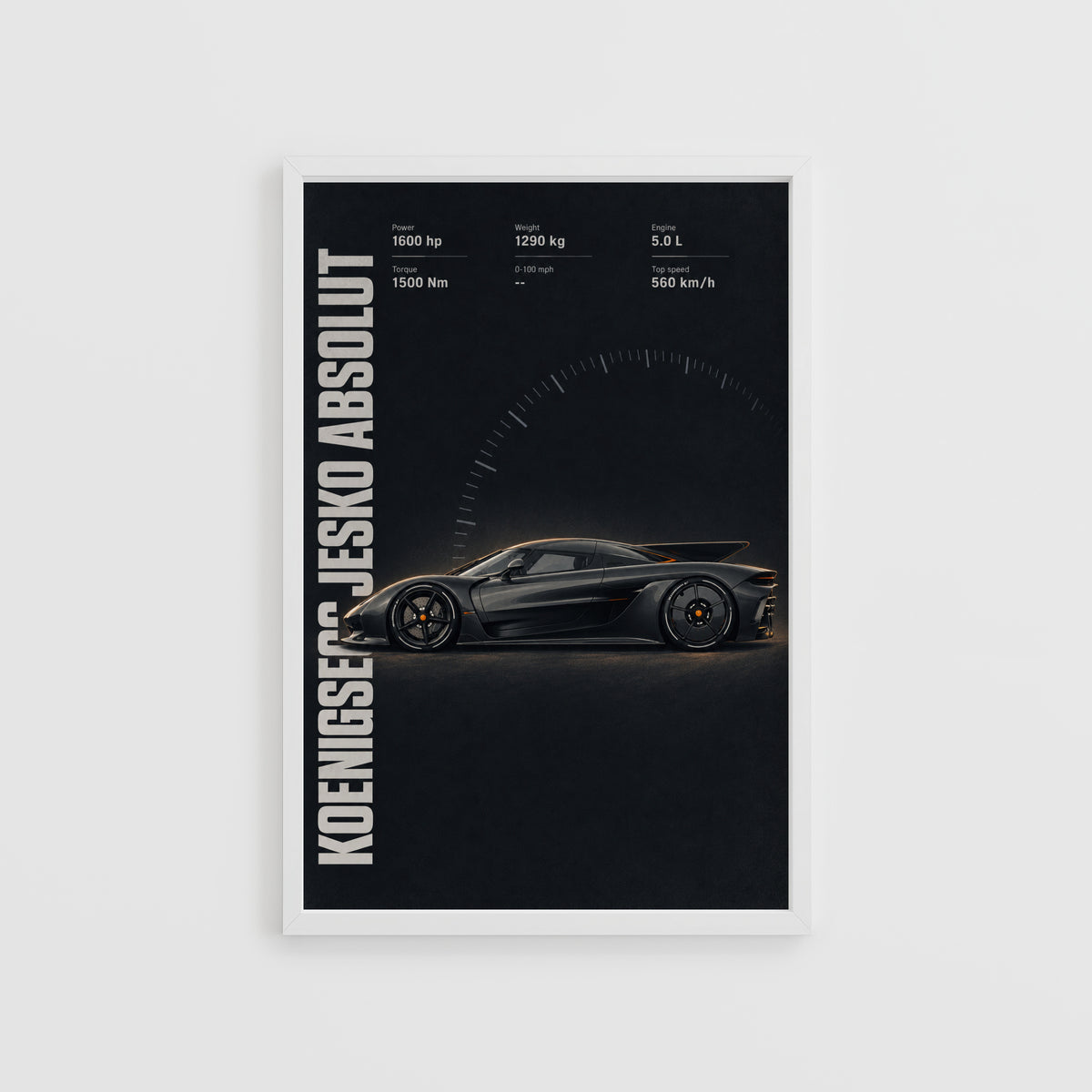 Vintage Koenigsegg Jesko Absolut Car Print