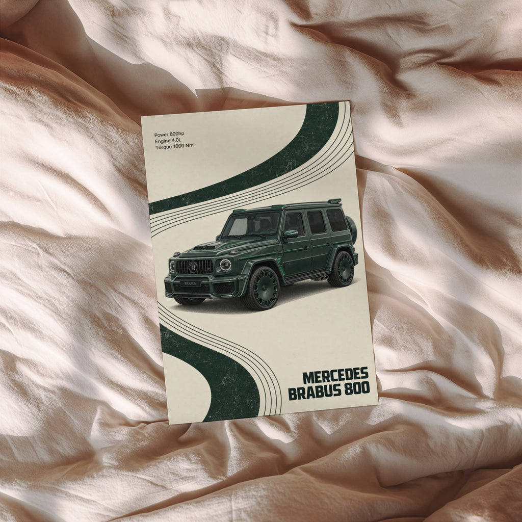 Vintage Mercedes Brabus G Wagon Print, Car Wall Art